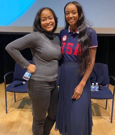 Dalilah Muhammad with her sibling Jamillah Muhammad